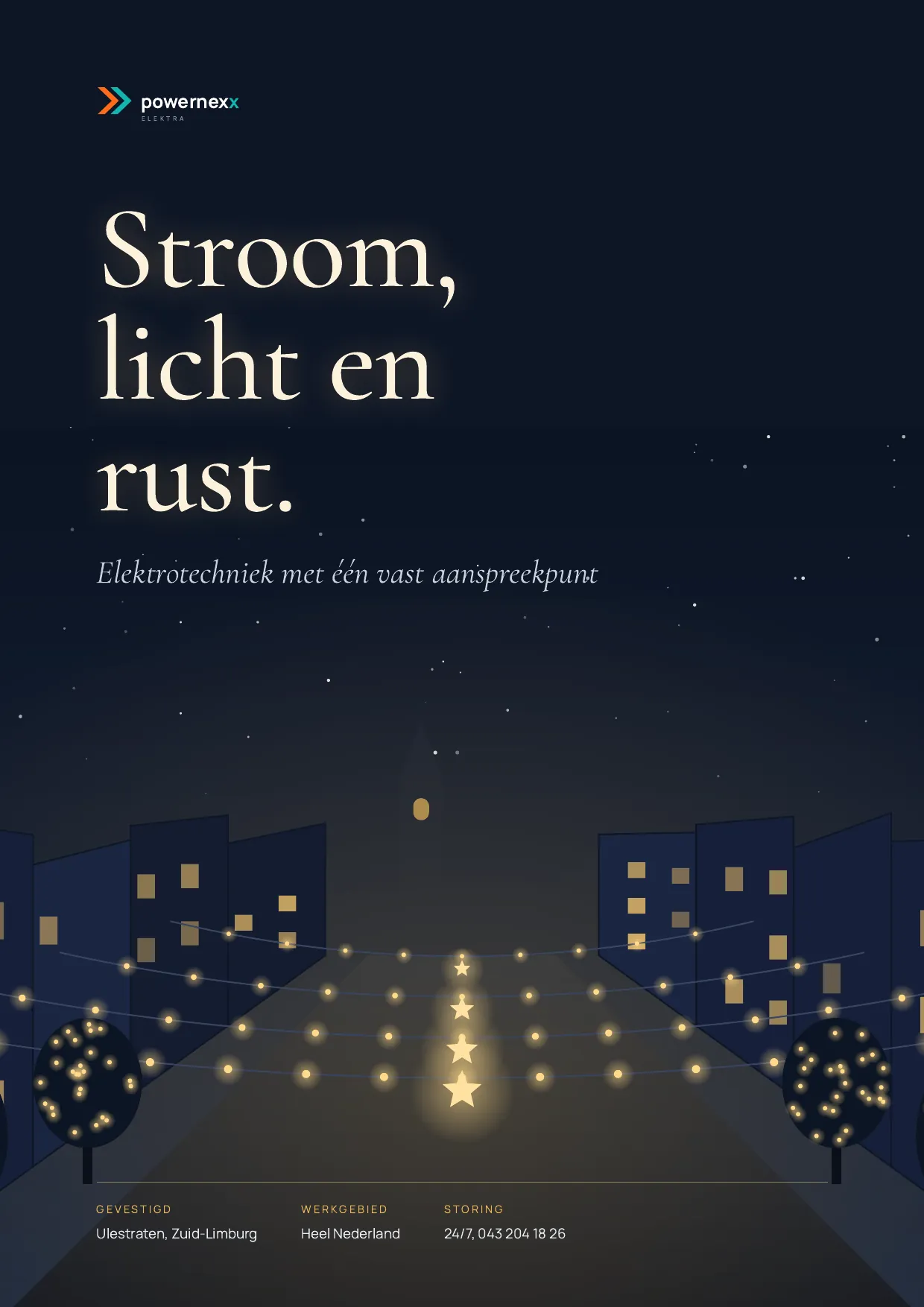 Voorkant: Stroom, licht en rust